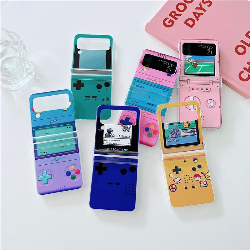 Ốp lưng cứng game pc cho samsung galaxy z flip 5 chống sốc trong suốt z flip 4 z flip 3 điện thoại sáng tạo ốp lưng