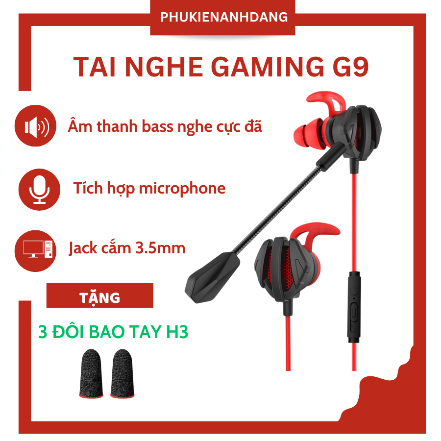 Tai Nghe Gaming Cho Điện Thoại Có Dây Có Mic Nhét Tai G9.1 Giá Rẻ - Phụ Kiện Anh Đăng