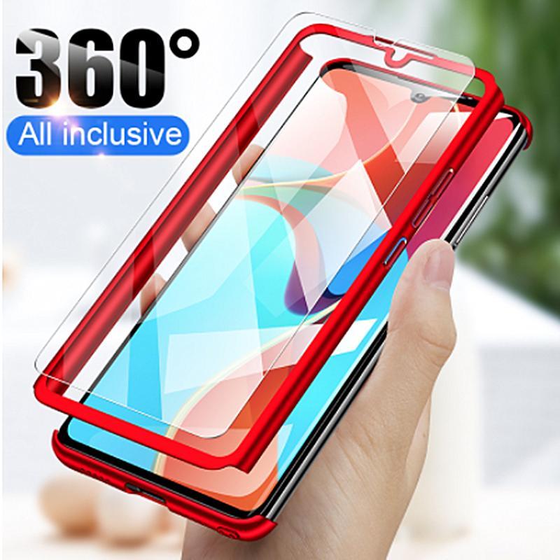 Ốp điện thoại PC có cường lực cứng bảo vệ toàn diện 360 độ cho OPPO Realme 2Pro C25 C2 C3 C11 C12 C15 5 5i 6i 5S