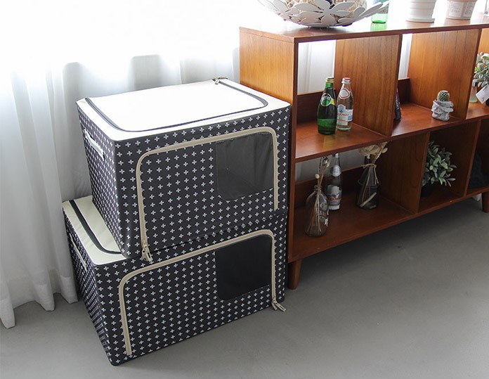 Túi đựng quần áo khung thép  Morning House 88 Liter-  Kích thước siêu lớn, có thể đựng quần áo hoặc chăn màn, có khung thép sơn tĩnh điện chống rỉ sét, bảo quản quần áo, chăn màn của bạn tuyệt vời