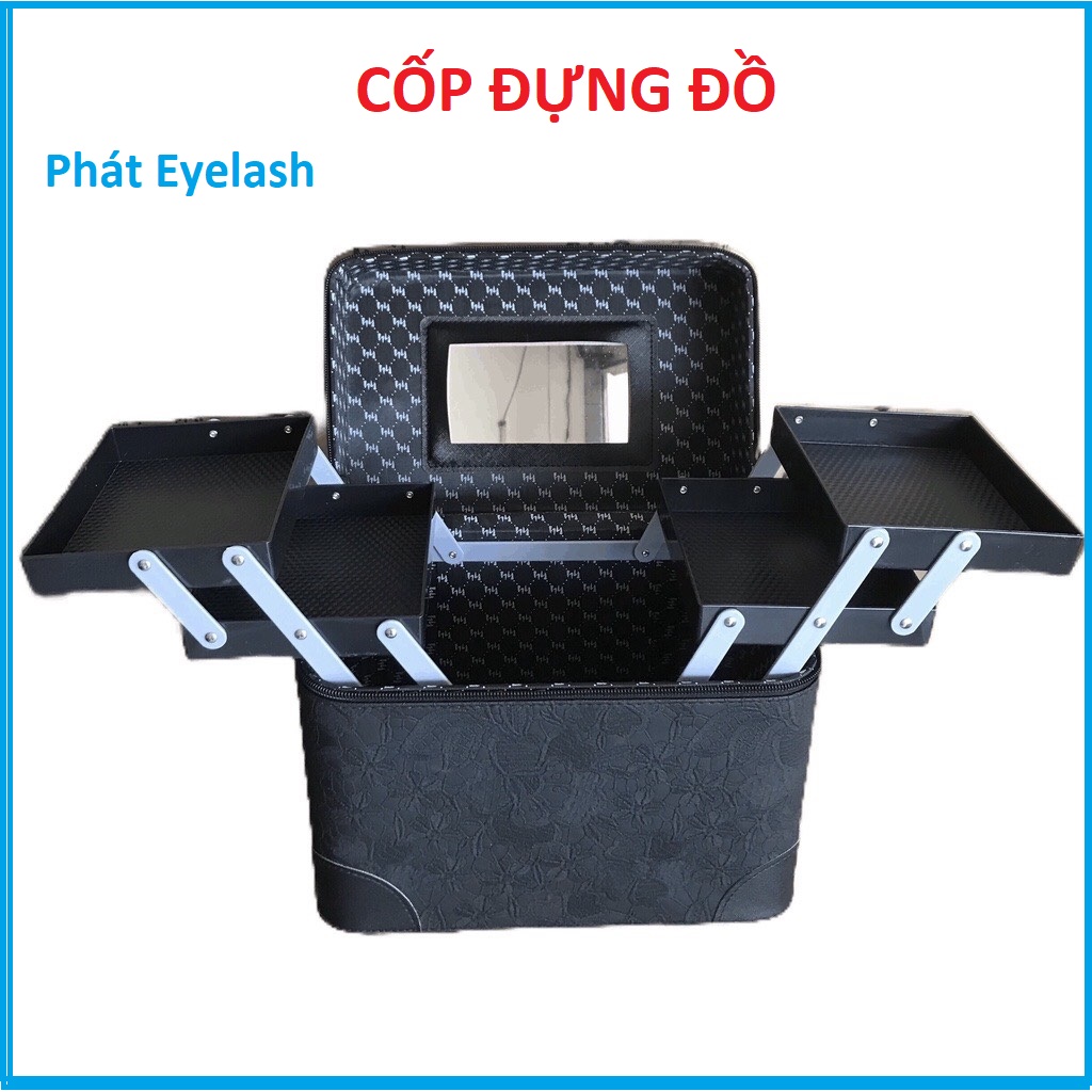 Cốp Đựng Mỹ Phẩm Trang Điểm, Nối Mi, Nail, Phun Xăm ,Tủ Đựng Phụ Kiện,Hộp 2 Tầng Đựng Đồ Nghề  Make Up, Túi Đựng Đồ Đa Năng_Cốp Mi _ACB Phát