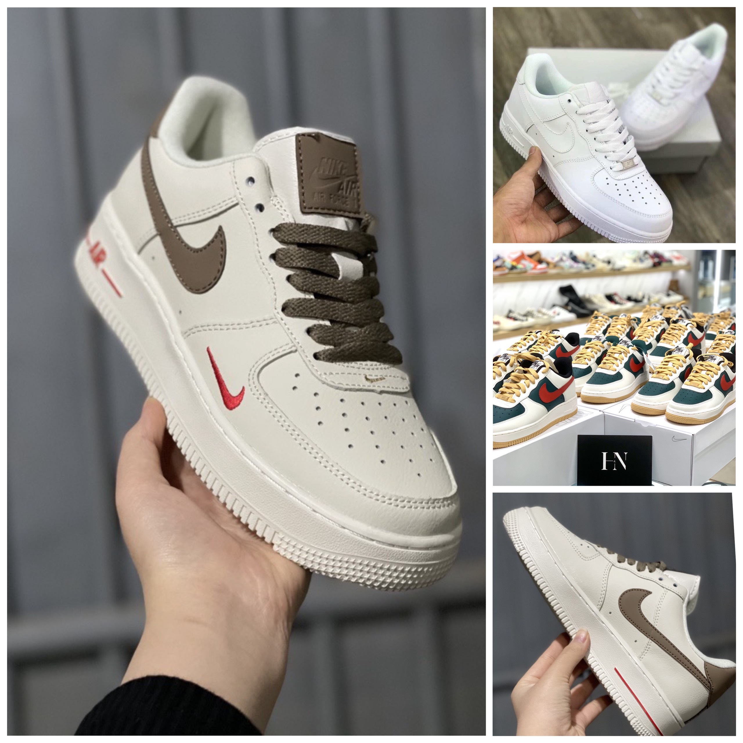 Giày Thể Thao Sneaker Nike Af1, Ari Forone 1  Nike Gucc1, Af1 , Vẩy nâu Các màu hoot nhất  Bản Đẹp Full sz Nam Nữ 36-43.