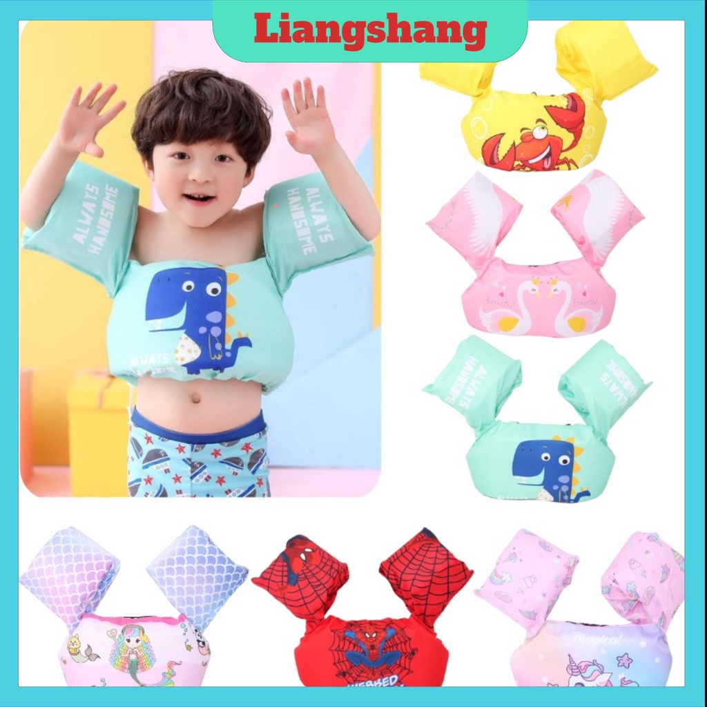 Phao bơi liền thân, phao tay đỡ ngực cho bé trai bé gái từ 14kg đến 25kg chất liệu cao cấp mềm mại