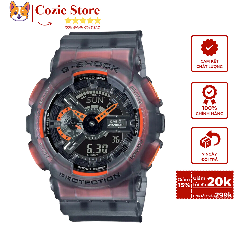 Đồng Hồ G-Shock GA-110LS - Đồng Hồ Thời Trang Nam Nữ - Đồng hồ Casio GShock Chống Nước , Chống Sốc, Va Đập, Bền Bỉ Với Thời Gian , Mặt Hiển Thị Kim-Số Kết Hợp, Trang Bị Chức Năng Bấm Giờ-Đo Tốc Độ