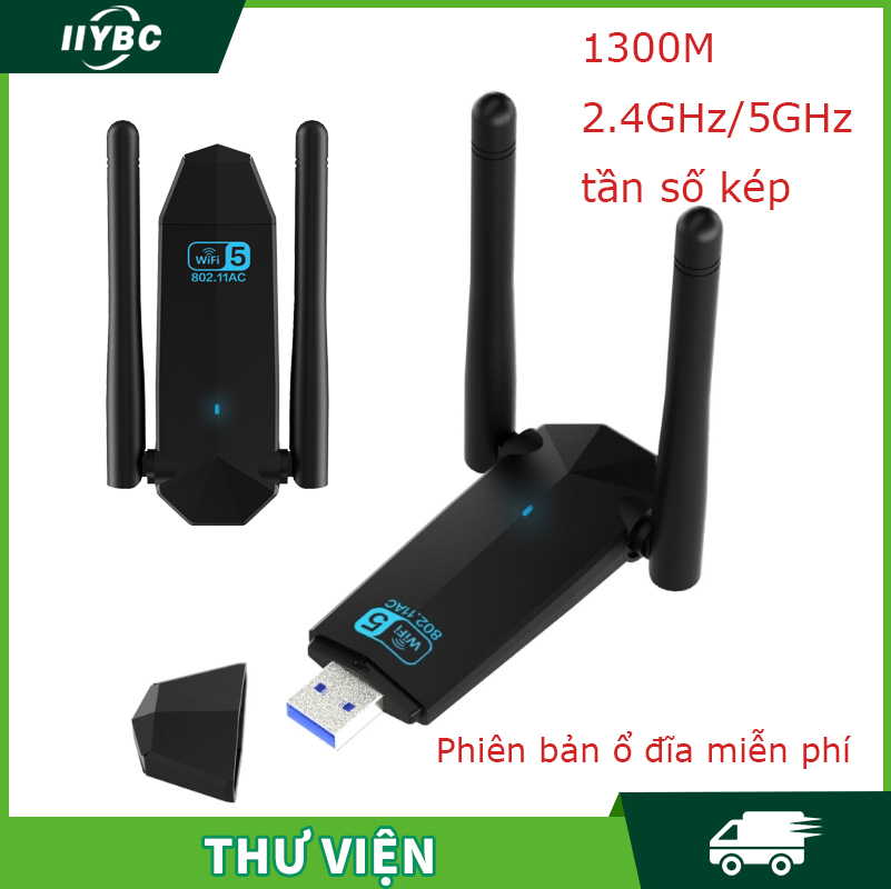 Usb Bluetooth Wifi Cho Pc/Usb Wifi Cho Pc 2 RâU KhôNg DâY BăNg TầN KéP 2.4ghz 5ghz 1300mbps đIềU ChỉNh Linh HoạT 360 độ Bộ Thu SóNg Wifi ChuẩN Wifi6 KiêM Card Wifi 802.11 Ac B G N CổNg Usb 3.0 TiệN LợI PhiêN BảN ổ đĩA MiễN Phí