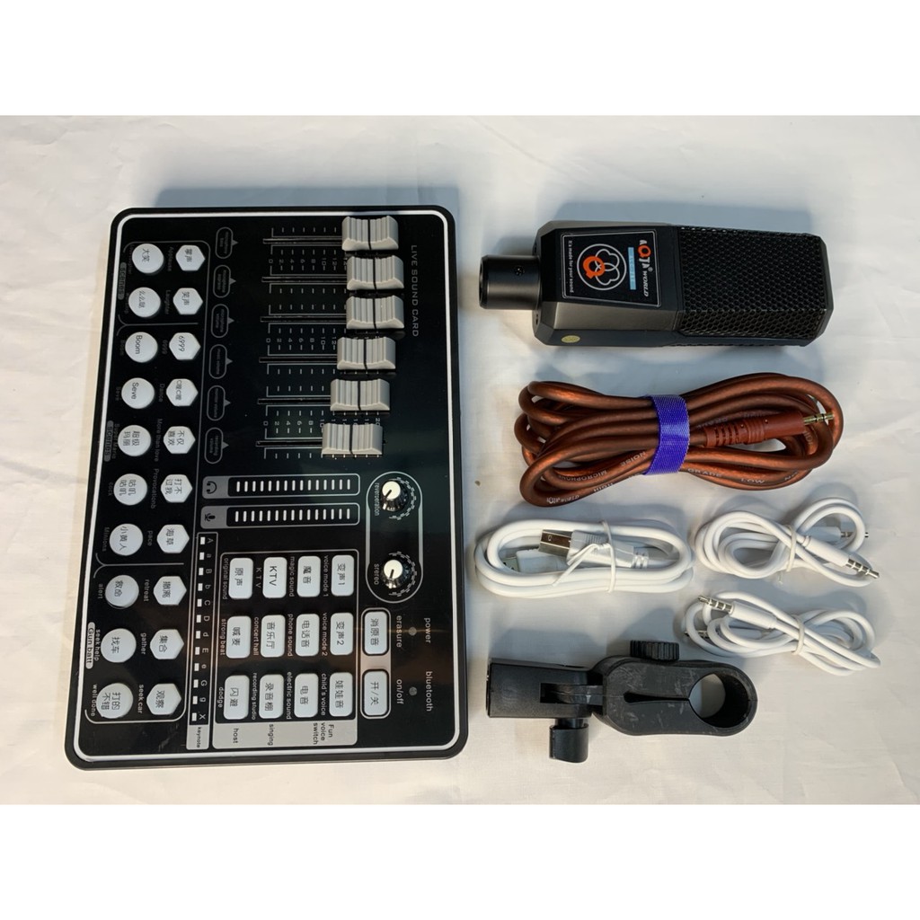COMBO BỘ LIVE STREAM CARD H9 MIC AQTA ALC 280 CAO CẤP