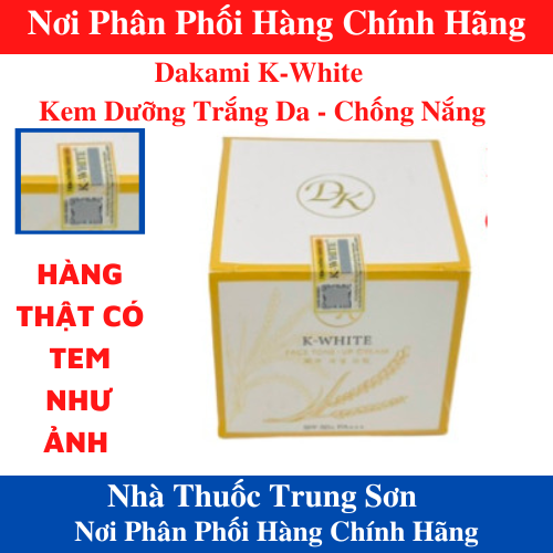 Kem Chống Lão Hóa Da DAKAMI K WHITE - Kem Dưỡng Dakami K White Chính Hãng Công Nghệ Hàn Quốc - Hộp 30mg -  TS001