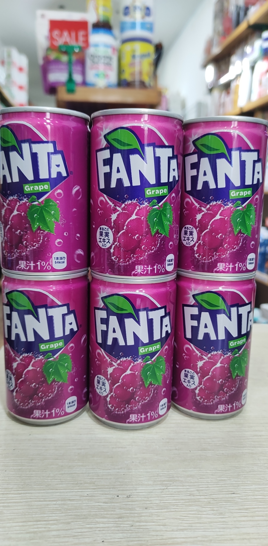 Combo 6 Lon Fanta Nhật - Vị Nho 160ml x 6.  Date 08/2024