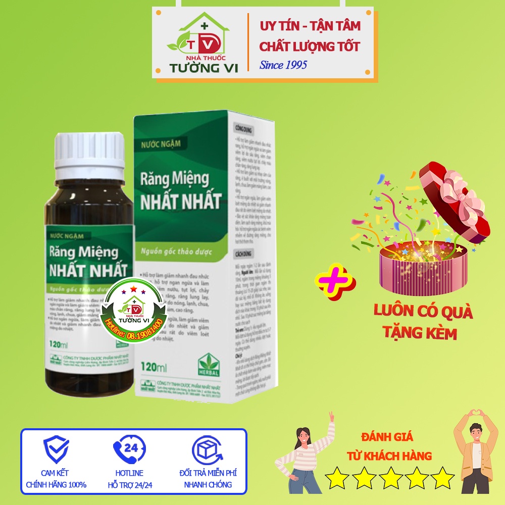 Nước Ngậm Răng Miệng N.hất N.hất chai 120ml - Nguồn gốc từ thảo dược