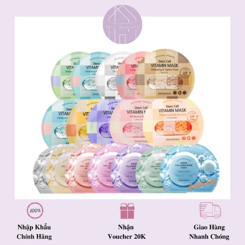 Banobagi - Mặt Nạ Siêu Cấp Ẩm Phục Hồi Full Hộp 10 Miếng