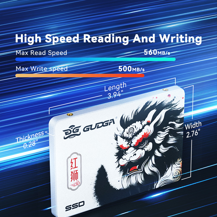 GUDGA SSD SATA SATAII 2.5 " SSD 256GB Internal Solid State Hard Drive Disk TLC HDD For Laptop Desktop Computer