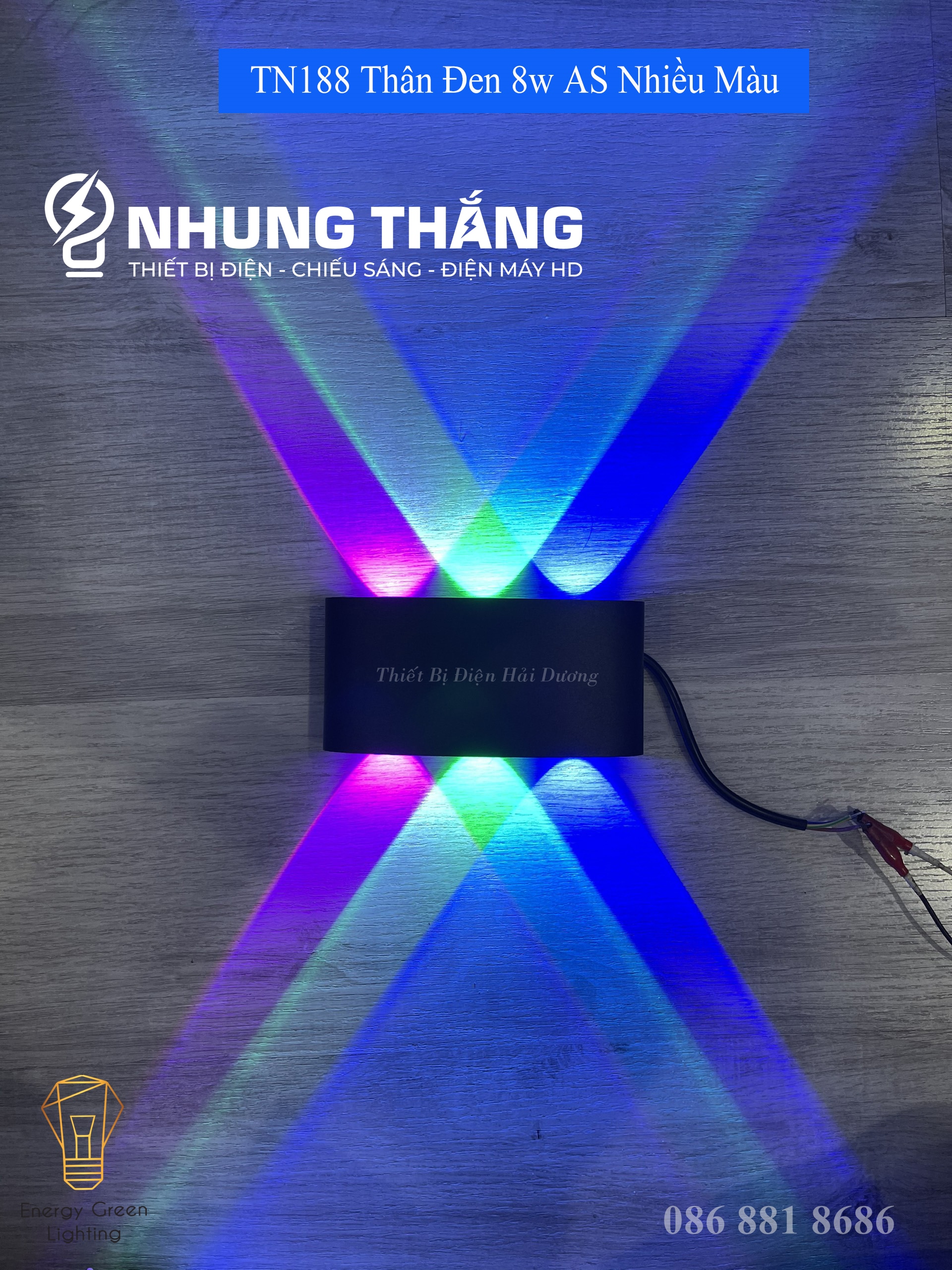 Đèn trang trí hắt tường 2 đầu - 4w/6w chống nước TN187-TN188 (Đen/Trắng). Sản phẩm chống thấm nước, bền bỉ với thời gian, có thể sử dụng ngoài trời