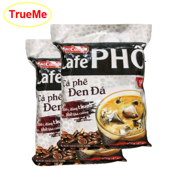 Combo x2 túi Cafe Phố đen đá 35gói x 16g/túi - Ca Phê Phố - cafe den đá - MacCoffee - Cafe Phố 720g - cafe pho - cafe pho den da Maccoffee - coffee - trueme truemilk truemenews lazadatrueme phoden35
