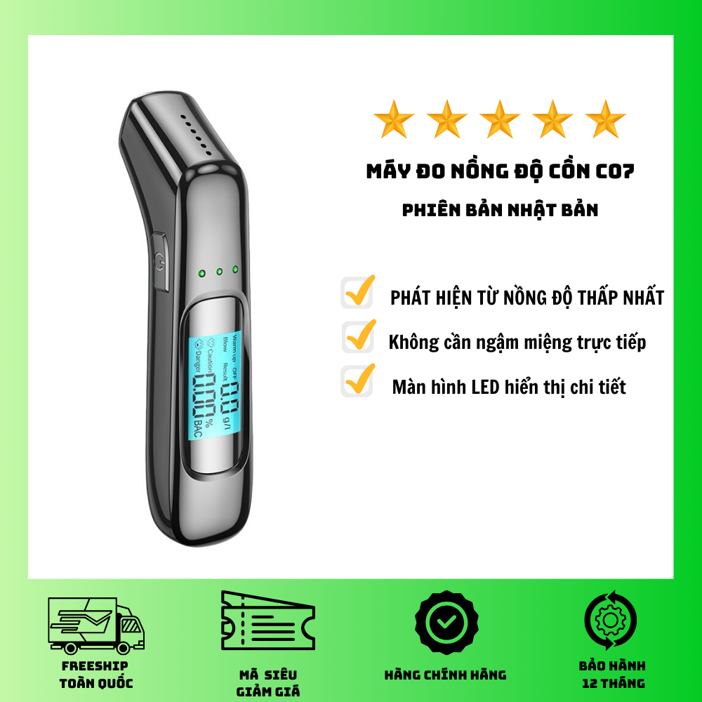 (BEST SELLER) THIẾT BỊ ĐO NỒNG ĐỘ CỒN MINI C07 CHÍNH HÃNG PHIÊN BẢN DÒNG MÁY ANH - NHẬT BẢO HÀNH 12 THÁNG phân phối bởi ATECH VIETNAM