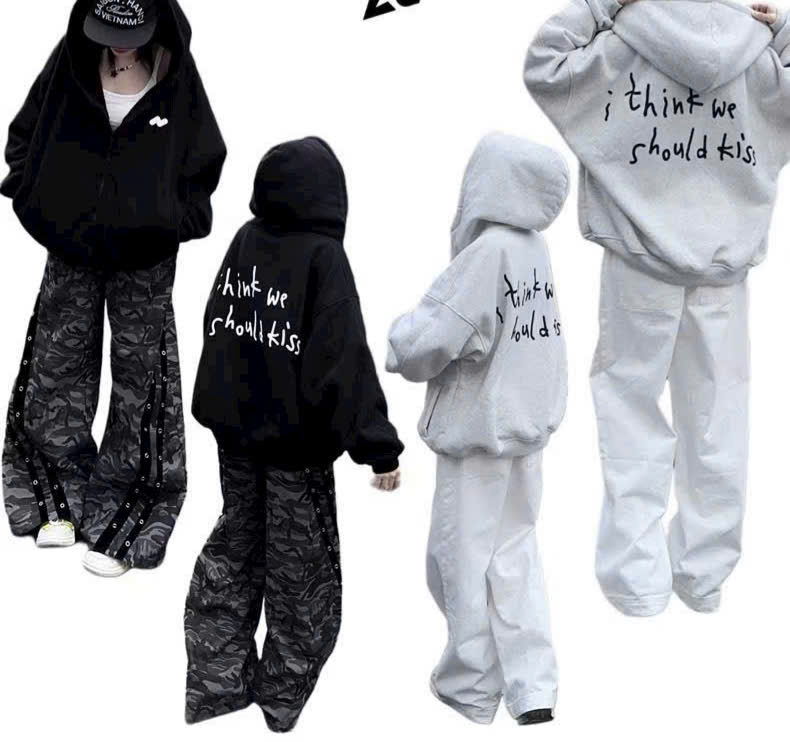 Áo Khoác Hoodie Zip Có Túi Trong Boxy In Nổi I Think We Should Kiss Áo Hoodie Nỉ Bông Unisex Nam Nữ Đẹp Hottrend 2025