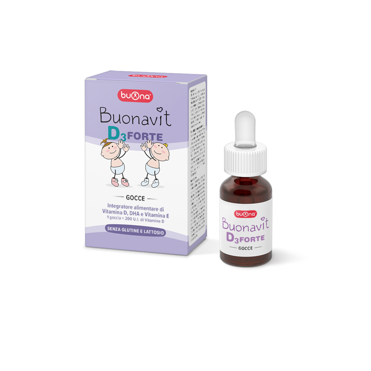 Buonavit D3 Forte - Bổ Sung D3 Và DHA Phát Triển Chiều Cao Và Trí Não, Có Đầu Nhỏ Giọt - Bổ sung vitamin D, Vitamin E, Nervonic acid, DHA cho trẻ trong độ tuổi phát triển. Hỗ trợ xương, răng chắc khỏe.Lọ 12ml