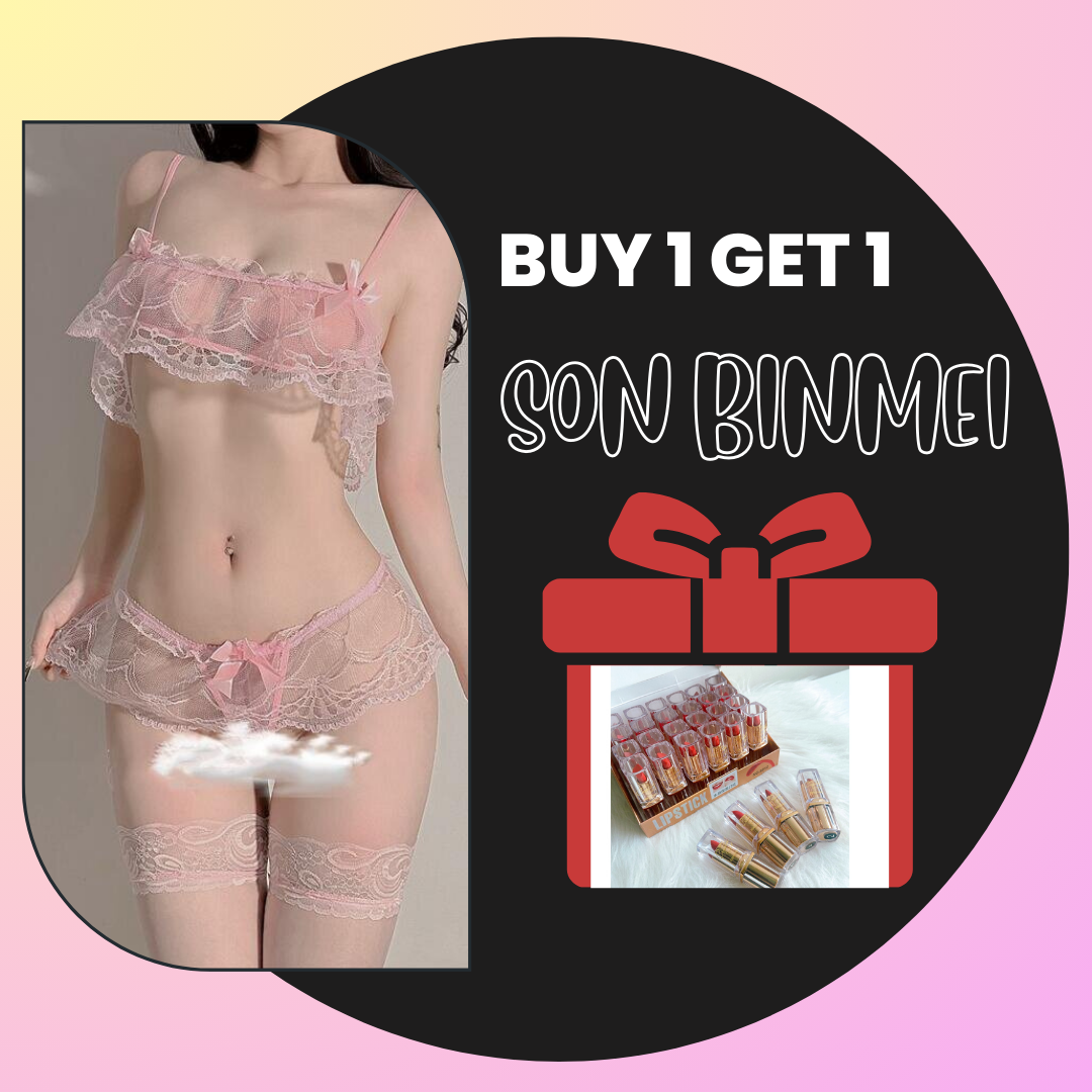 [HCM - Tặng Son] Váy Ngủ Cosplay Bikini Ren Lưới Xuyên Thấu Quần Lọt Khe Gợi Cảm