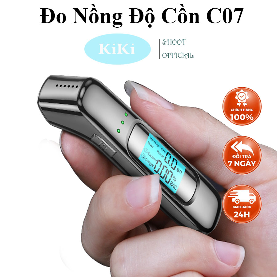 Máy Đo Nồng Độ Cồn C07 An Toàn Tuyệt Đối Trên Đường Bằng Cách Đo Nồng Độ Cồn Chính Xác chỉ trong 3 Giây - KiKi Shoot