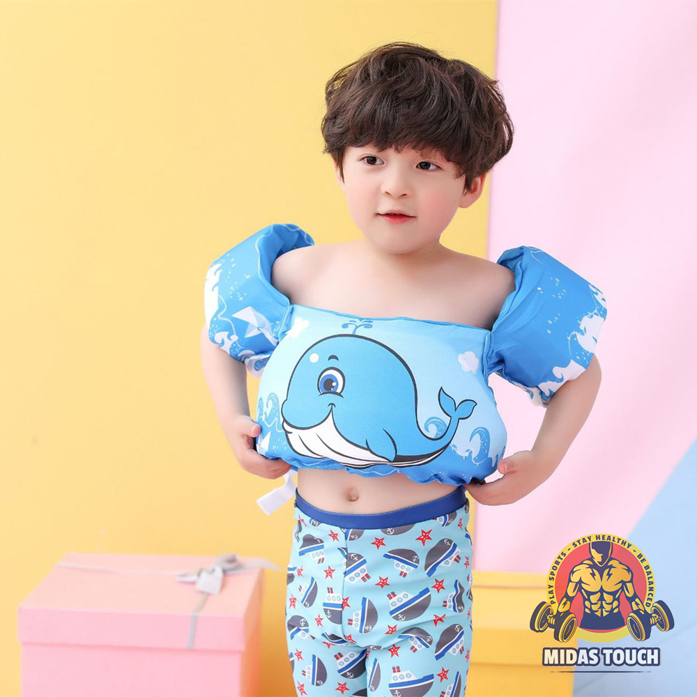 Phao tập bơi liền thân cho bé 15-35kg - phao đỡ tay đỡ ngực cho bé tập bơi an toàn