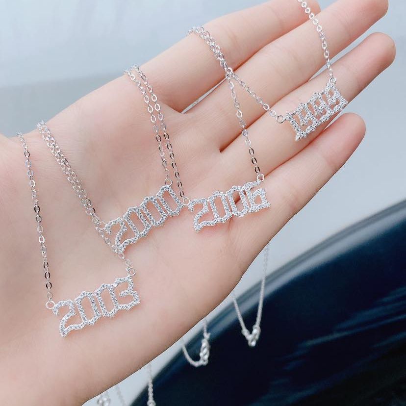 Mặt Dây chuyền bạc năm sinh, mặt dây chuyền bạc năm sinh, dây chuyền bạc, dây chuyền bạc mặt gắn đá siêu xinh