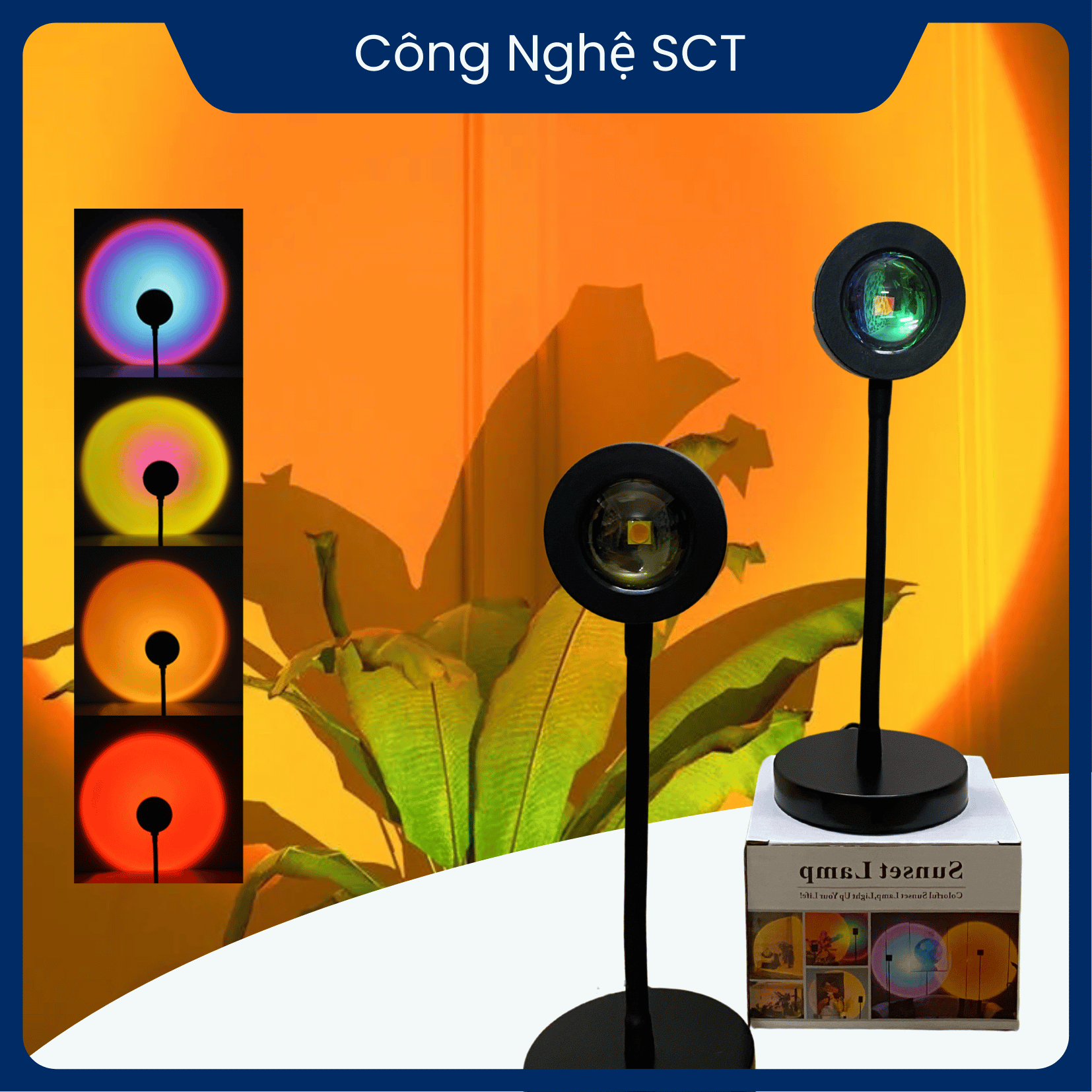 Đèn Hoàng Hôn Sunset TIKTOK Đèn Led Trang Trí Tích Hợp 16 Màu Trong 1 Đèn chiếu cầu vồng trang trí chụp hình quay TikTok hot trend tích kiệm chi phí  - Bảo hành 1 ĐỔI 1 từ MƯỜNG THANH ROYAL