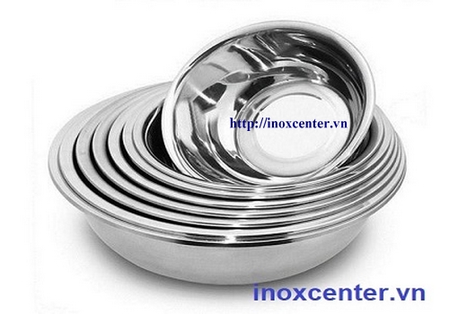 Thau INOX 304 - Thau INOXCENTER83, Size trung 32 cm - 40 cm. Giá từng size