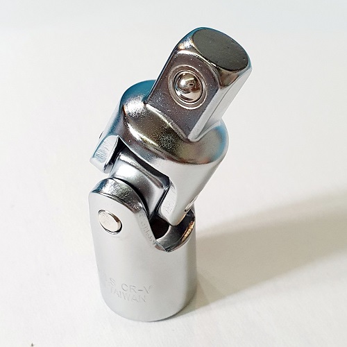 Đầu Nối Khẩu Lắc Léo Size 1/2 Thép CR-V Mạ Mờ 2 Khớp Xoay 135 Độ