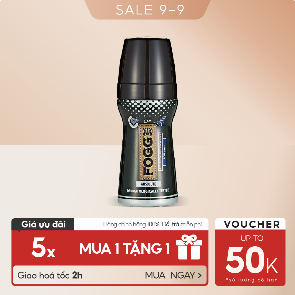 Lăn khử mùi hương nước hoa FOGG Absolute 50ml, chính hãng dubai, dành cho nam và nữ. unisex, dùng để lăn nách, giảm thiểu mùi cơ thể, lưu hương lâu 4-5 tiếng, khử mùi 48h, không kích ứng da, không thâm nách, không ố áo, Simcom