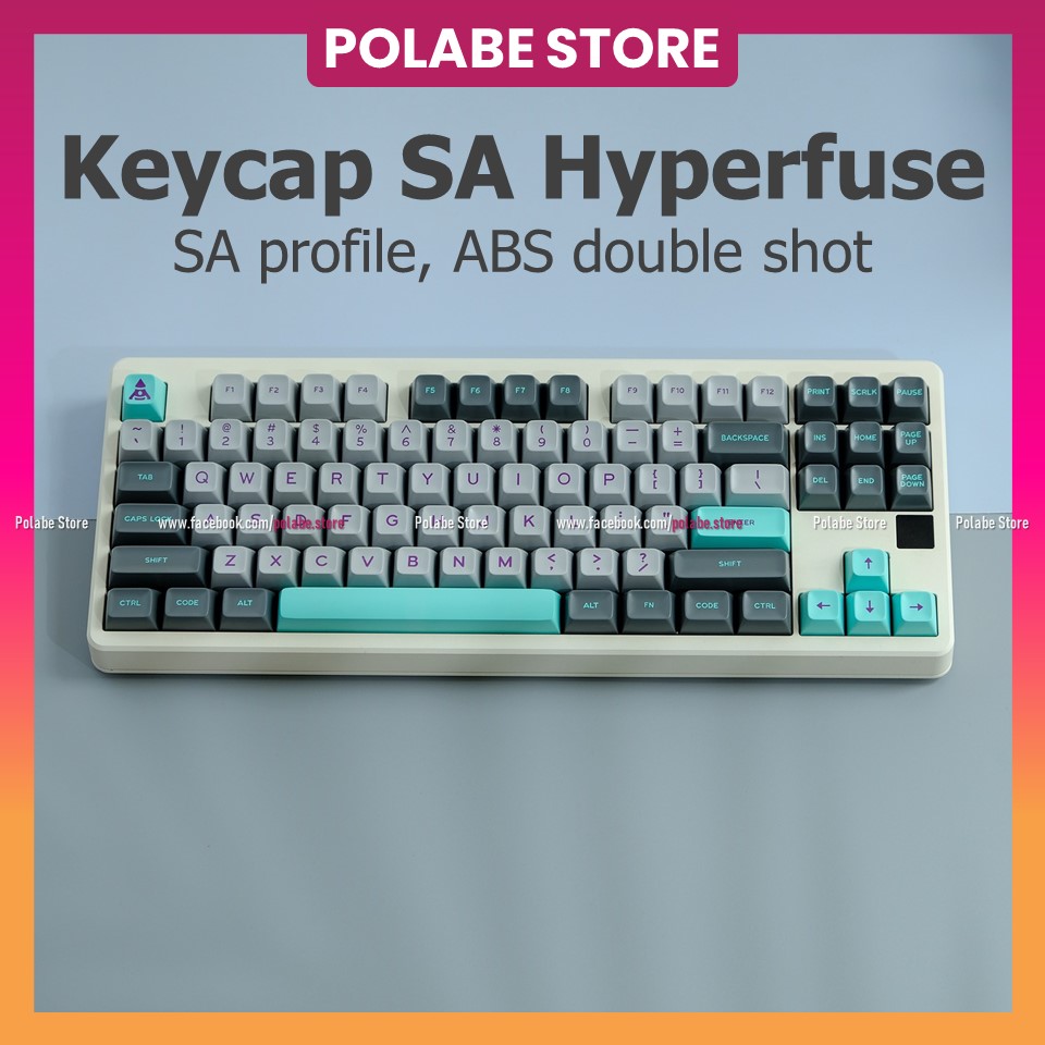 Keycap SA Aifei HYPERFUSE SA Profile chất liệu ABS double shot dùng trên nhiều layout bàn phím cơ - Polabe Store