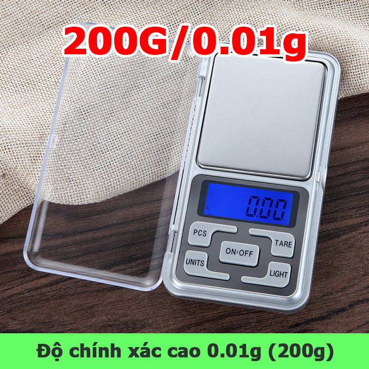 Cân tiểu li điện tử bỏ túi độ chính xác cao 200g 0.01g