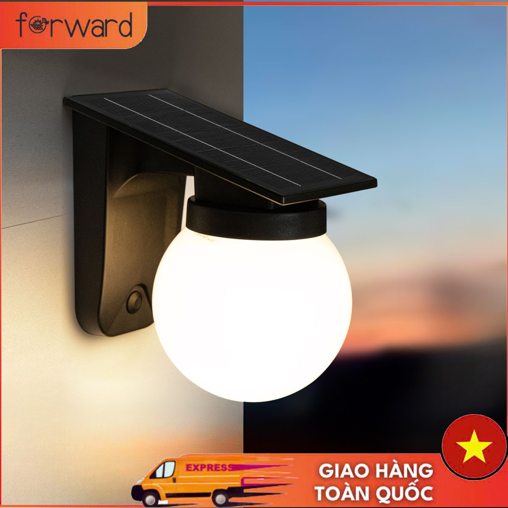 Đèn tường hình cầu năng lượng mặt trời,Đèn sân vườn,Trang trí sân vườn, chống mưa,ba màu ánhsáng Chống mưa