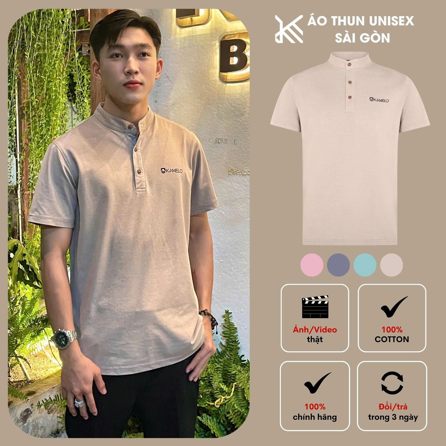 Áo Polo Nam Cổ Lãnh Tụ Thoáng Khí Thoải Mái Vải Cotton Trơn BASIC Nam Tính, Sang Trọng, Thanh Lịch PMK3