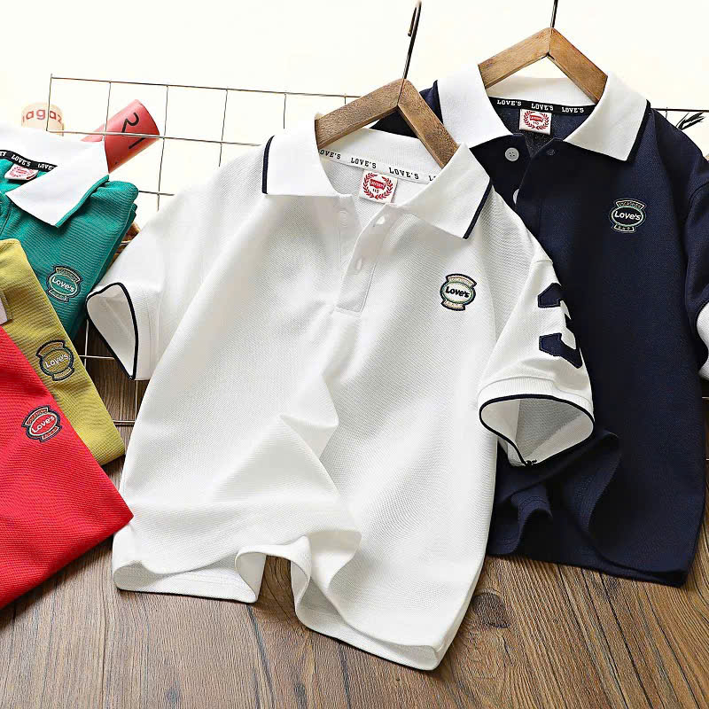 Áo polo LOVE dành cho bé trai 18-52kg thiết kế sang trọng, cá tính cho bé.