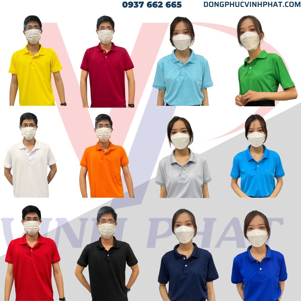Áo Thun Polo Trơn Nam Nữ Đủ Màu Vải Poly Cá Sấu Co Giãn - Áo Thun Đồng Phục Cổ Bẻ Nhận In Logo Theo Yêu Cầu (Hình thật)