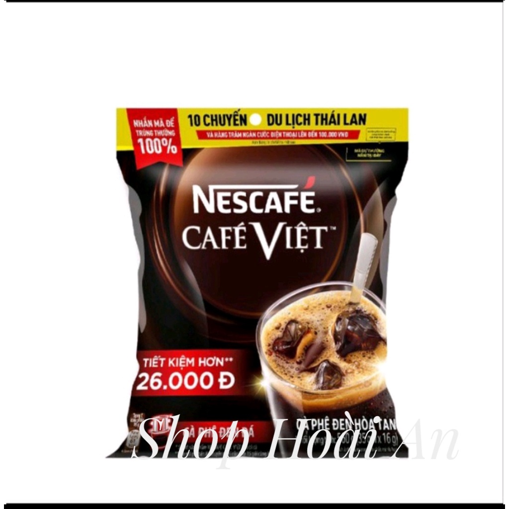 [KM Trúng Thưởng].NesCafé Cafe Việt đen đá. (Bịch 35 gói x 16g)