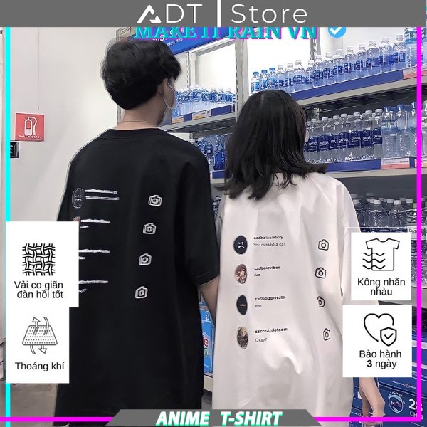 Áo Thun Tay Lỡ Unisex SADTAGRAM TEE , Áo Phông Nam Nữ Form Rộng, có hình ảnh video thật