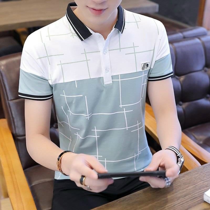 áo thu nam cổ bẻ họa tiết đẹp mẫu mới hot,áo thun nam tay ngắn có cổ chất vải cotton mềm co giãn tốt KAYSTORE MS130 26/06