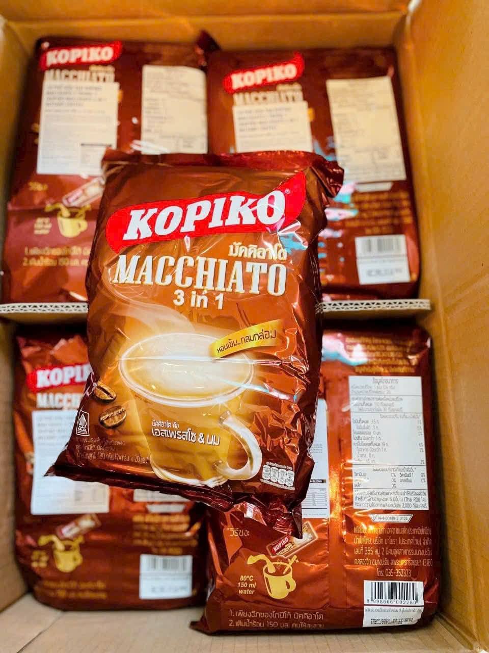 Cafe sữa hoà tan KOPIKO Matcchiato 3IN1 - Túi 24 gói 20G