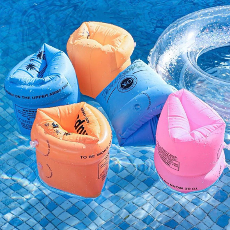 Bộ Phao Tập Bơi Cho Trẻ Em Nhựa PVC Dày Dặn Màu Sắc Ngẫu Nhiên, Phao Bơi Cho Bé Đeo Cánh Tay An Toàn TIDO, TIDO