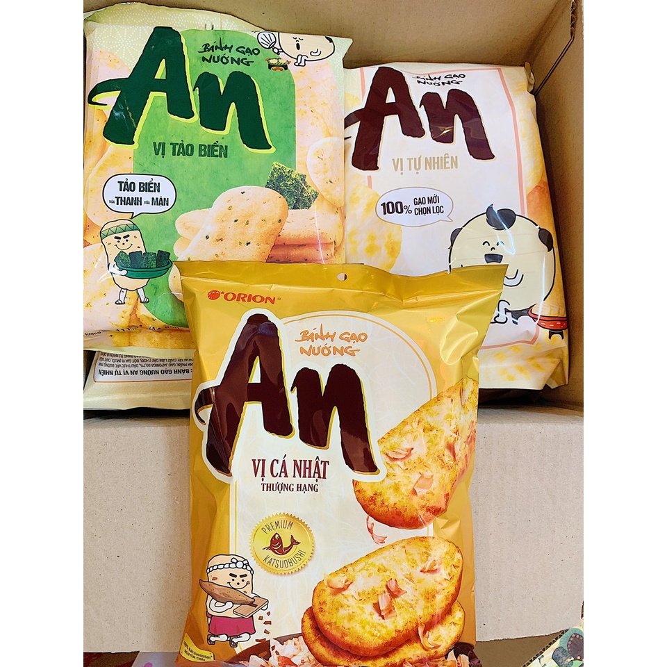 BÁNH GẠO NƯỚNG AN 4VỊ LẺ VÀ COMBO 4GÓI 4VỊ