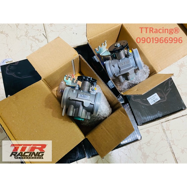 Họng xăng RRGS 34, 36mm gắn Suzuki Raider Satria Fi