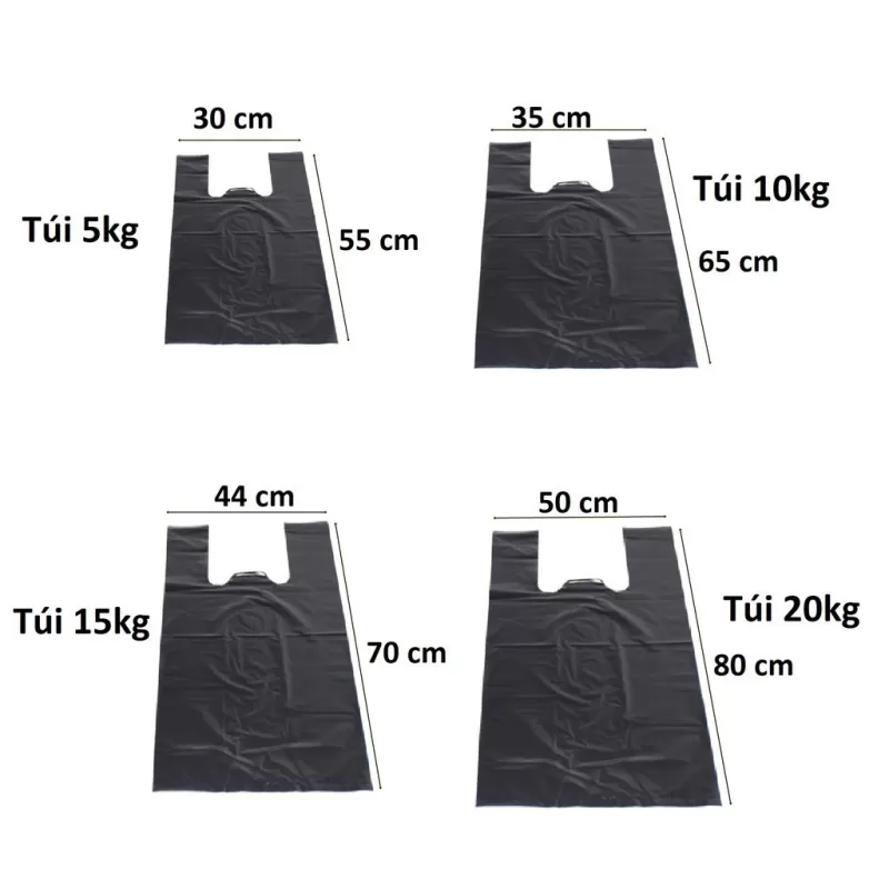 1kg Túi Bóng Đen Đóng Hàng Hóa, Đựng Rác Siêu Tiên Lợi 00818