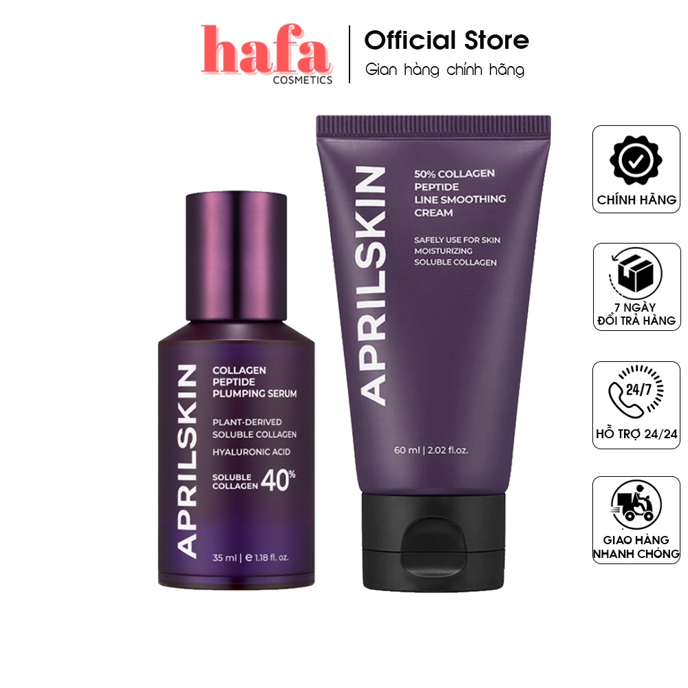 Combo Tinh Chất & Kem Dưỡng Collagen Trẻ Hoá Da APRILSKIN _ Aprilskin Chính Hãng