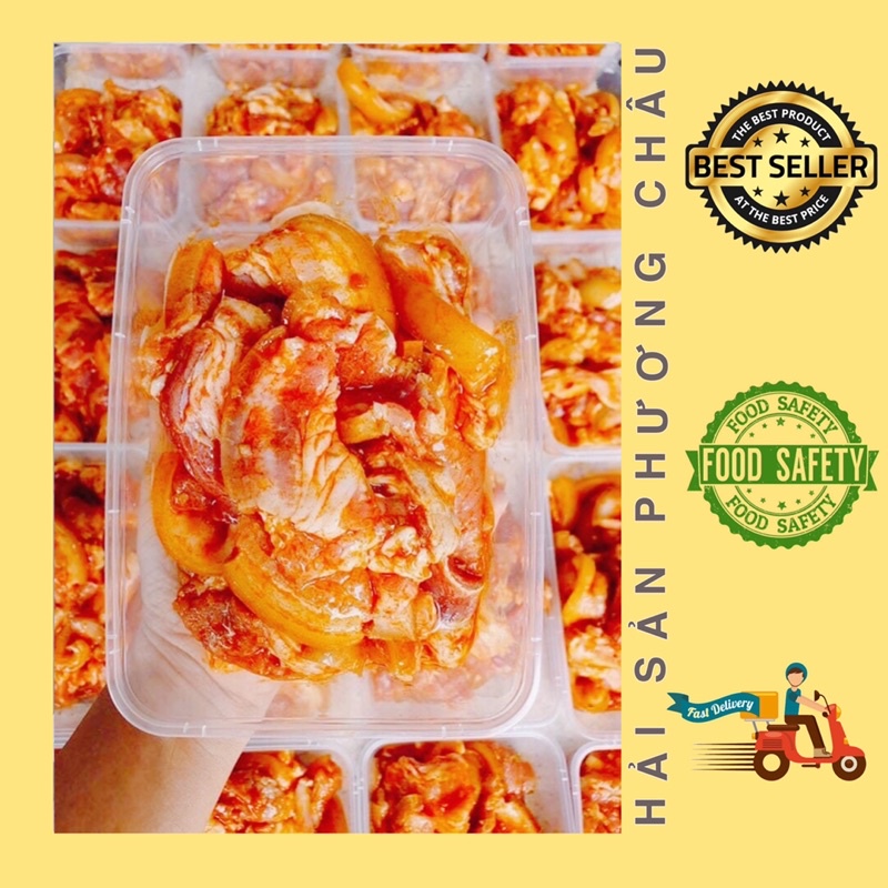 Ba rọi heo rừng ướp sa tế nướng thơm ngon 500g