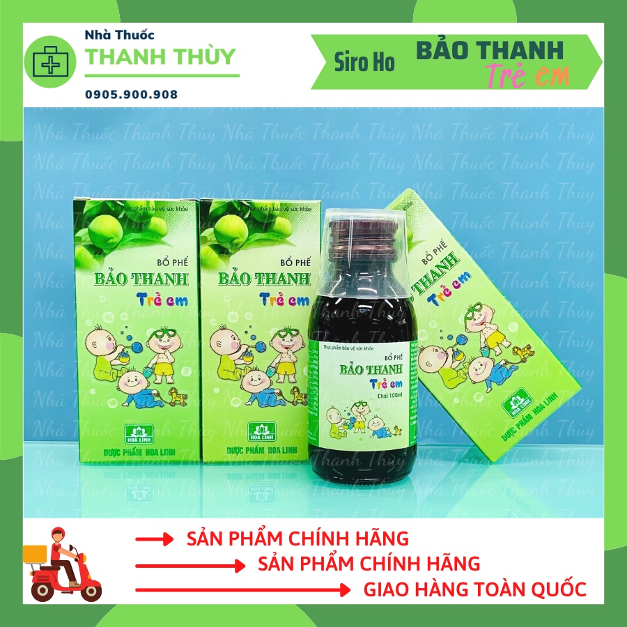 SIRO BẢO THANH TRẺ EM  Dùng Trong Các Trường Hợp Trẻ Bị Ho Do Cảm Lạnh, Nhiễm Lạnh, Ho Do Cảm Cúm, Ho Gió