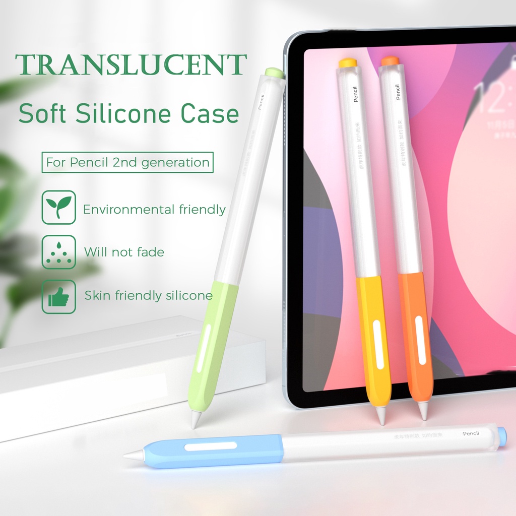 Vỏ Silicon Trong Mờ Bảo Vệ Bút Cảm Ứng Apple Pencil 2 Gen
