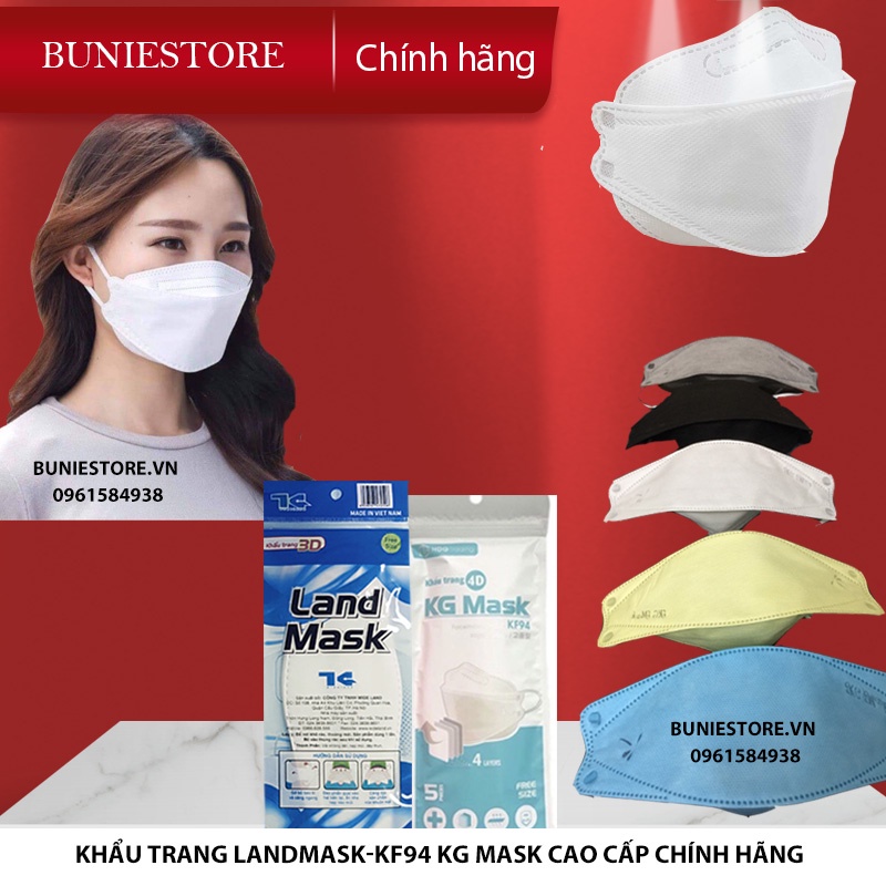 Bich 5 Khau Trang 3D KF94 KG MASK cao cấp chính hãng kháng khuẩn