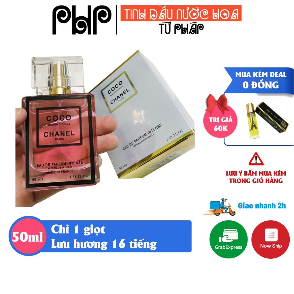 Nước hoa Nữ PHP Coco Mademoiselle dạng tinh dầu 50ml tỏa hương 2 mét, hàng cao cấp