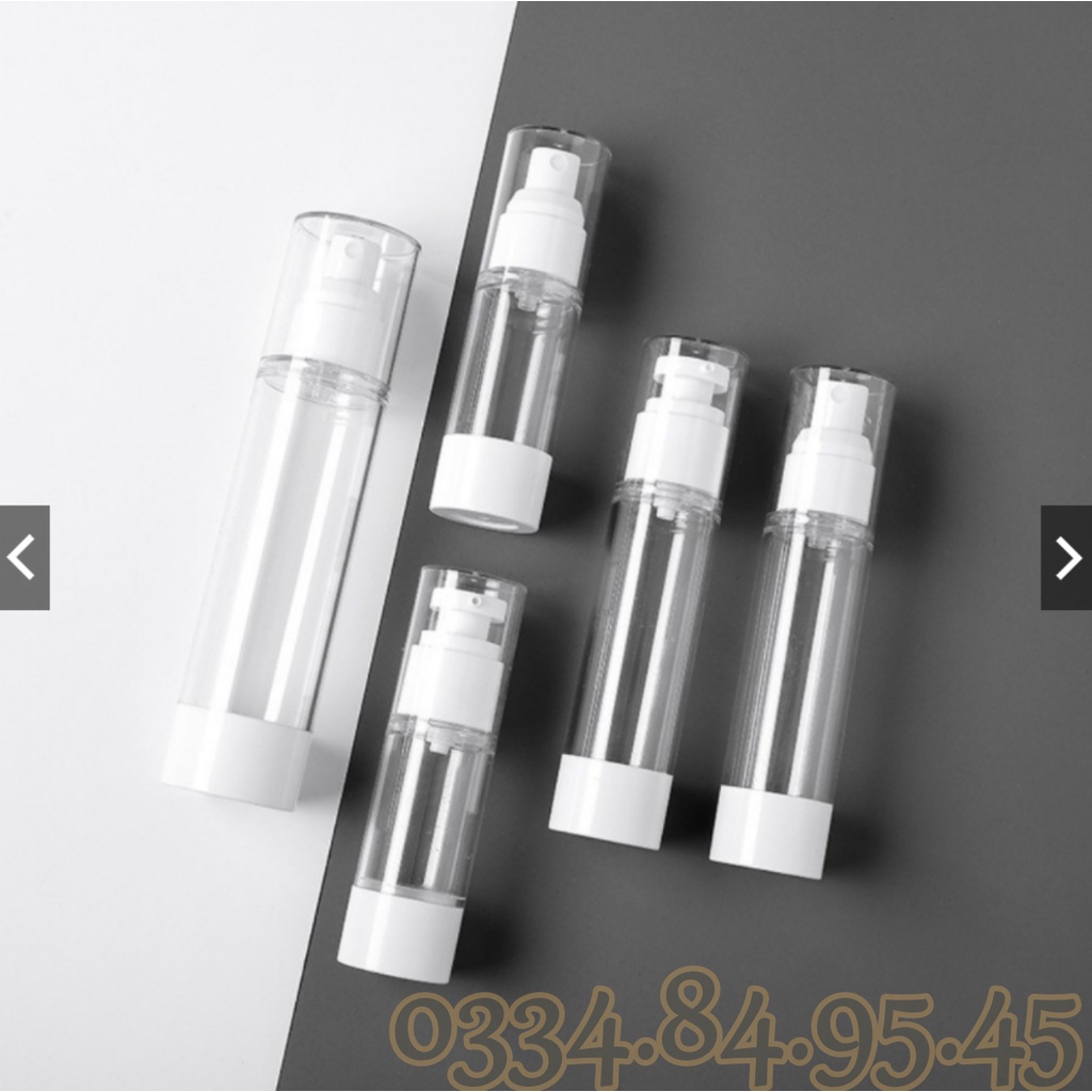 Chai nhựa XỊT GIỌT / PHUN SƯƠNG hút chân không 5ml 10ml 15ml 20ml 30ml 50ml 100ml - Lọ XỊT SƯƠNG chiết Kem Chống Nắng