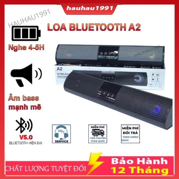 Loa Bluetooth A2 Loa Bluetooth Nghe Nhạc Cực Hay Âm Bass Cực Đã Âm Thanh Đỉnh Hỗ Trợ Thẻ Nhớ,bảo hành 12 tháng